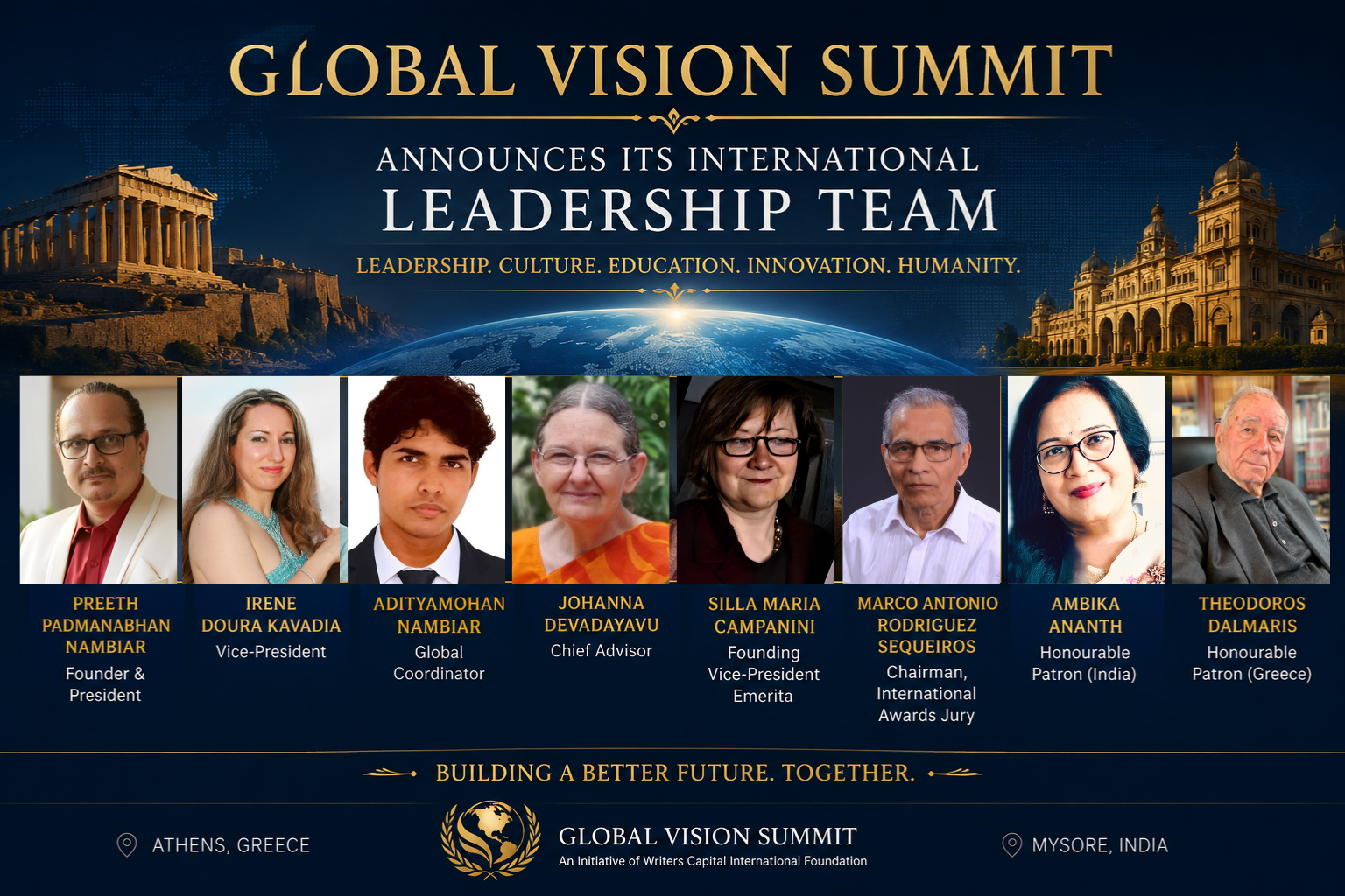 Global Vision Summit Announces Its Founding Leadership Team Global Vision Summit Announces Its Founding Leadership Team